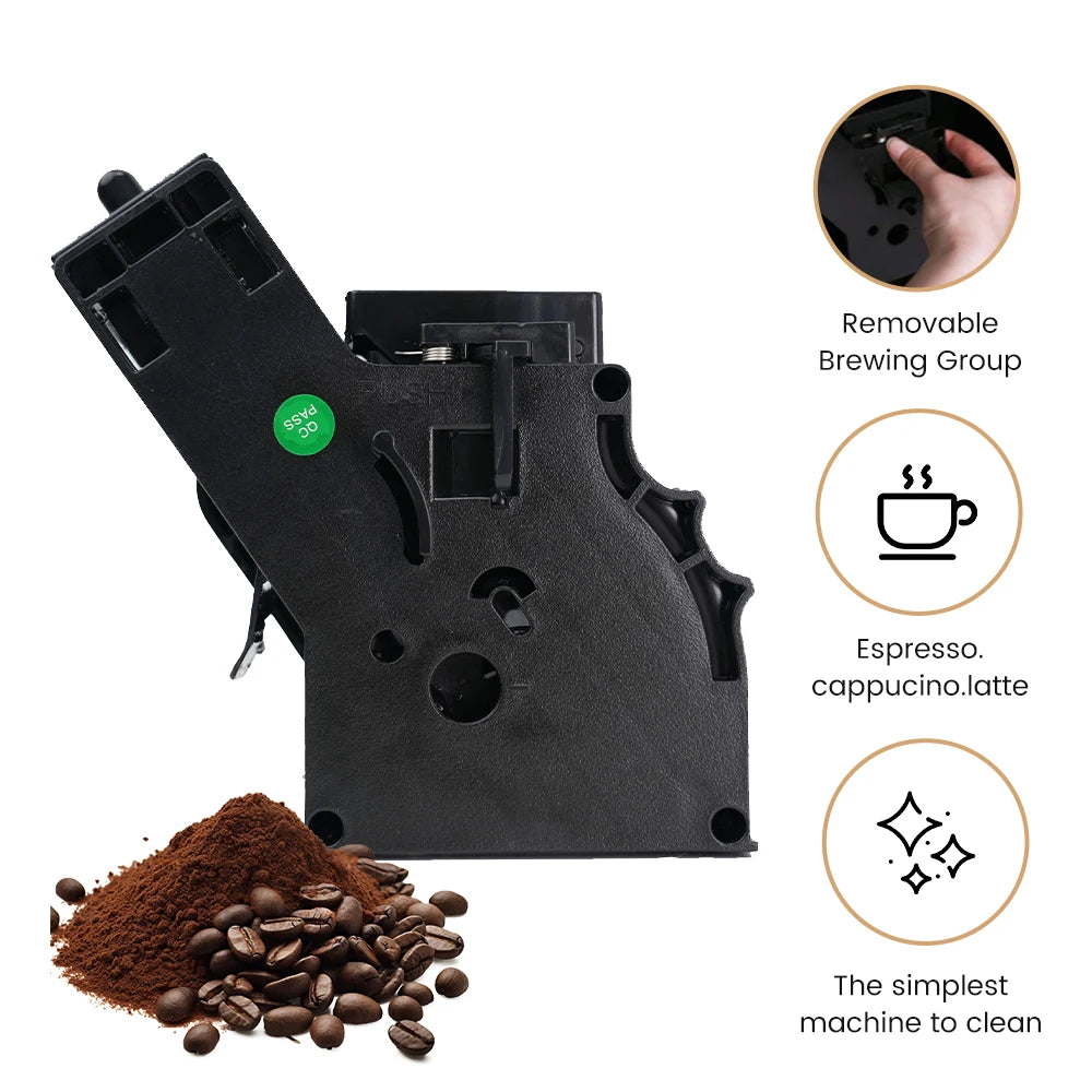 Mcilpoog CM1001-7" colorfAutomatic Espresso Machine with Milk Frother, 11 Flavors for Home & Office