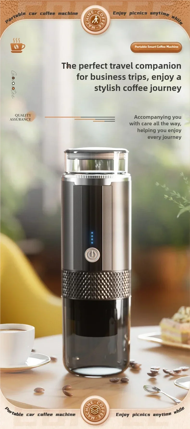 Coffee Maker Electric Capsule Grinding Coffee Brewer Portable Coffee Maker Suitable for Ground Coffee and Coffee Capsules
