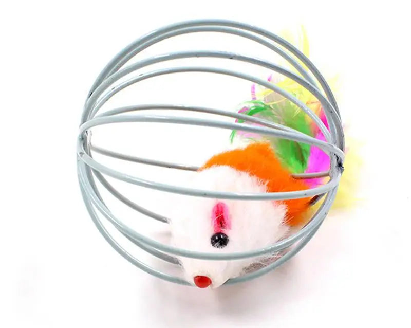 2pc Cat Toy Stick Feather Wand With Bell Mouse Cage Toys Plastic Artificial Colorful Cat Teaser Toy Pet Supplies Random Color