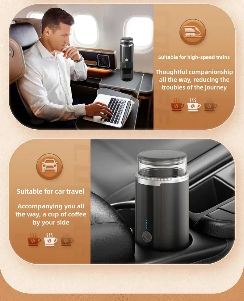 Coffee Maker Electric Capsule Grinding Coffee Brewer Portable Coffee Maker Suitable for Ground Coffee and Coffee Capsules