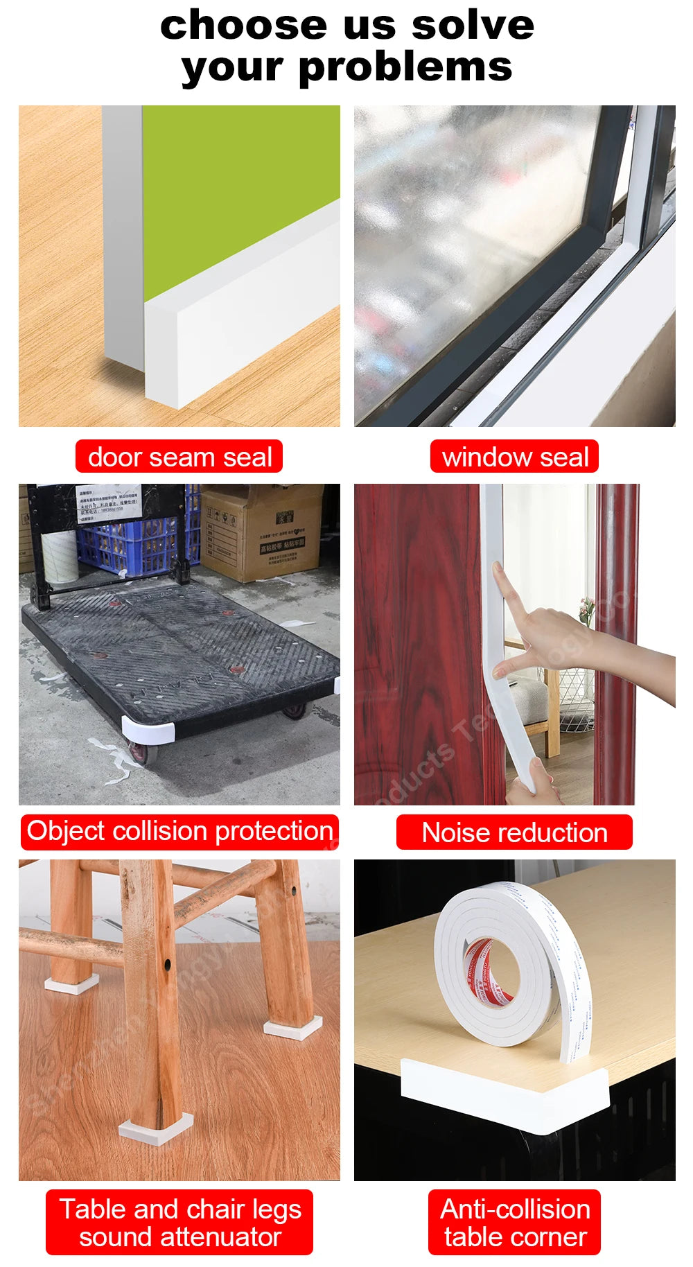 EVA Foam Tape Self-adhesive Shockproof Moisture Proof Preservative Single Sided Tape Seal Friction Protection Foam Adhesive Tape