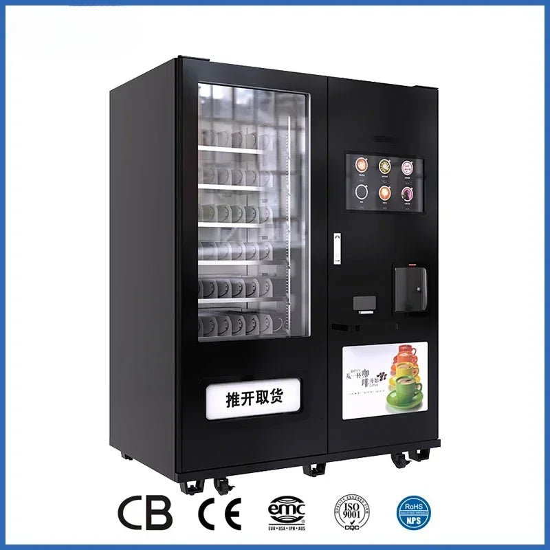 Automatic Coffee Vending Machine MDB System Integrated Drink & Snack Commercial Use Built-in Grinder Touchscreen Office/Retail