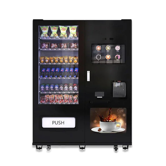 Automatic Coffee Vending Machine MDB System Integrated Drink & Snack Commercial Use Built-in Grinder Touchscreen Office/Retail